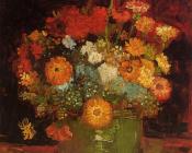 文森特 威廉 梵高 : 百日菊瓶花